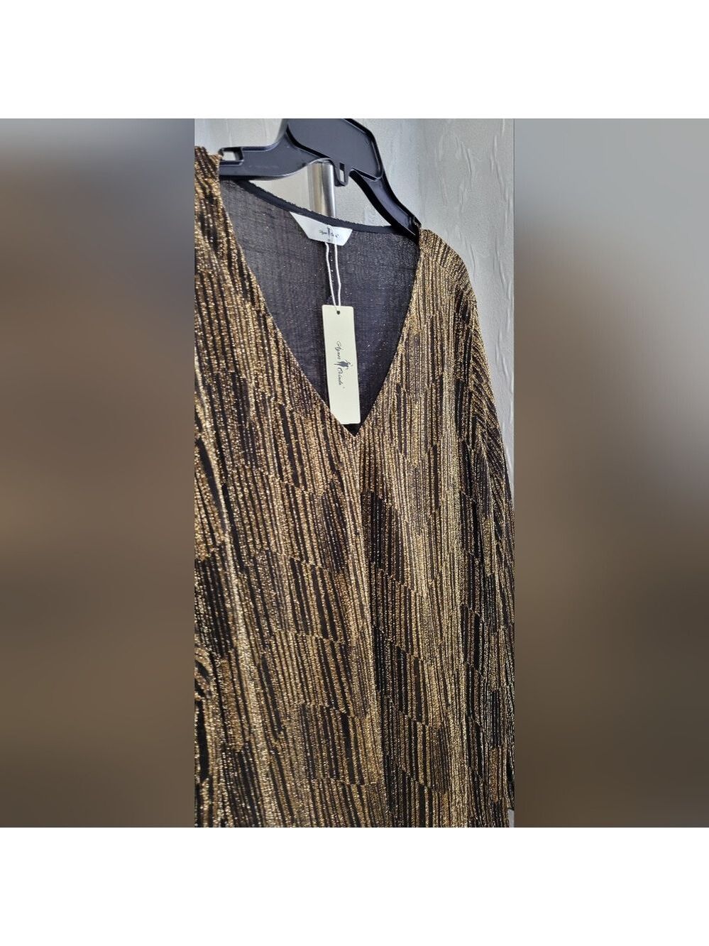 Agnes Orinda | Women's Plus Size Metallic Top | Size 3X - Picture 15 of 15